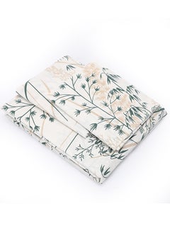 snooze Flat bed sheet set 3pcs,220*235 cm + 2 Free Pillowcases, Breeze green design  - Image 5