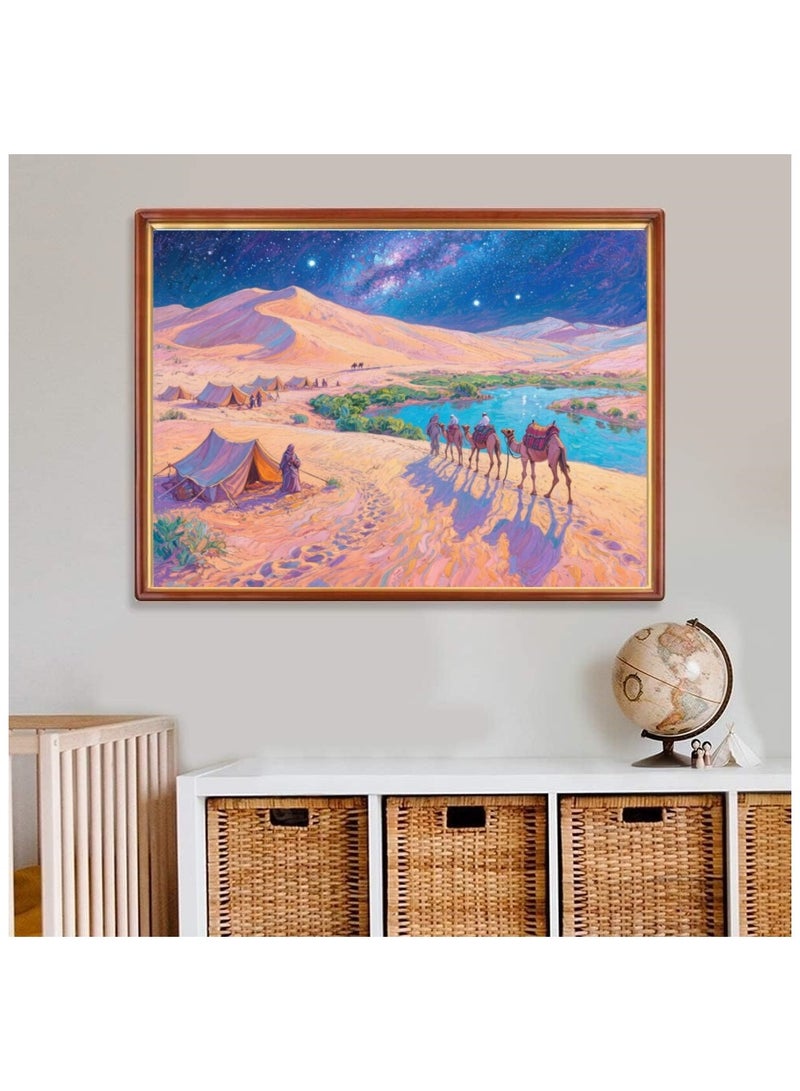 1000 pieces of starry sky desert oasis landscape puzzle, puzzle and leisure toys, suitable for adults and children - Image 3