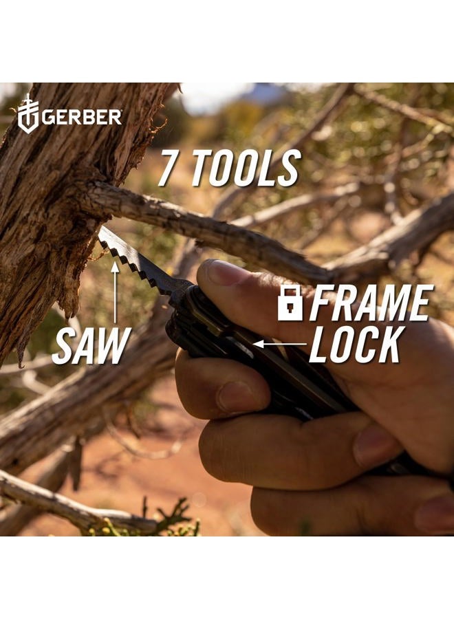 Gerber Gear Armbar Scout 7-in-1 Multi-tool - 2.5" Plain Edge Blade, Hammer, Scissor, Saw - EDC Gear and Equipment - Burnt Orange - Image 3