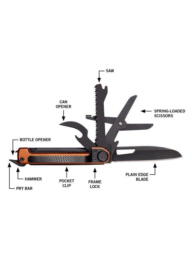 Gerber Gear Armbar Scout 7-in-1 Multi-tool - 2.5" Plain Edge Blade, Hammer, Scissor, Saw - EDC Gear and Equipment - Burnt Orange - Image 2