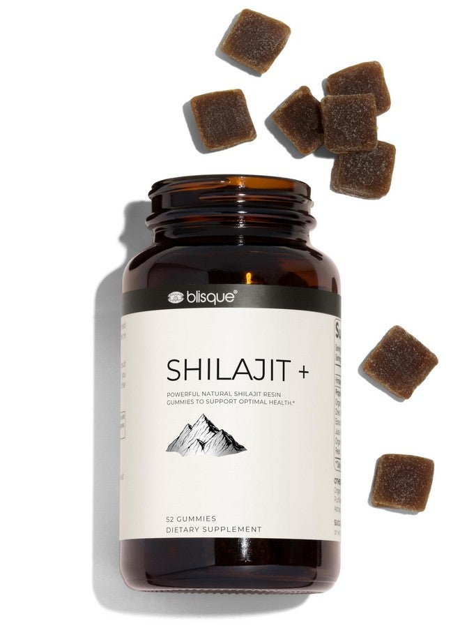 Blisque - (Slightly Bitter Pure Himalayan Organic Shilajit Resin Gummies Supplement | 52 Gummies | 26 Day Supply | Contains Organic Sugar - Image 1