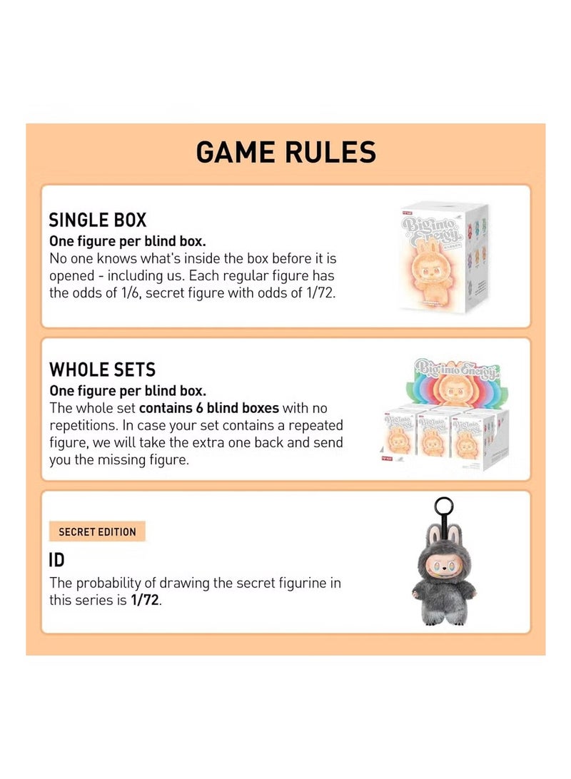 Labubu The Monsters Big into Energy Series-Vinyl Plush Pendant Blind Box, Blind Box Figures, Random Design Action Figures Collectible Toys Home Decorations, Single Box - Image 3