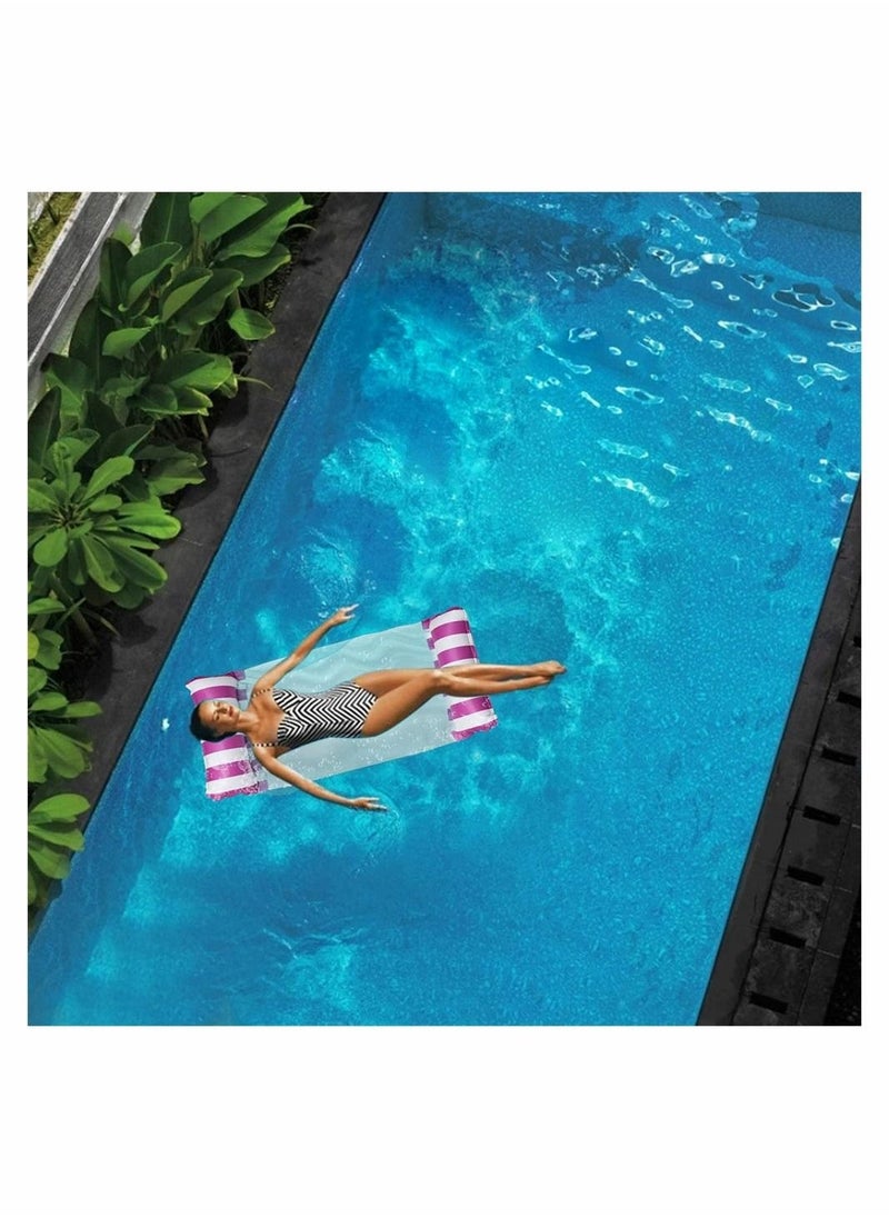 Pool Floats Adult Size, 2 Pack 4 in 1 Inflatable Pool Float Pool floaties with Air Pump, Fun Water Toys as Pool Lounger, Pool Hammock, Chair, Pool Raft, Lake Floats for Swimming Pool  - Image 3