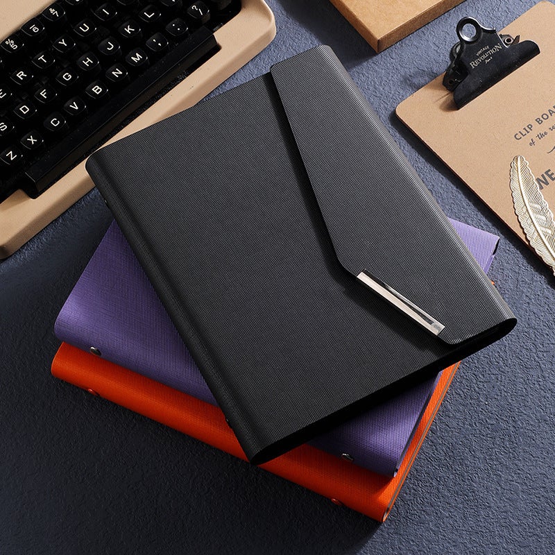 A5 Business Notebook Office Shackle 70% Off Loose-Leaf Buckle Notepad Spot Printable Logo Gift Box - Image 4