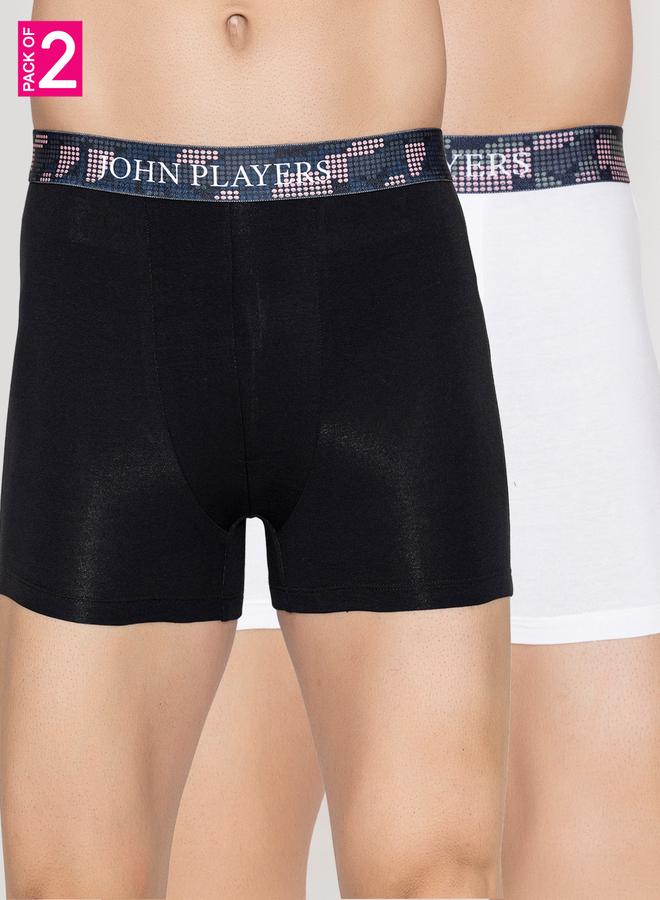 John Players Pack of 2 - Men Cotton Trunks with Sublimation Waistband - Image 1