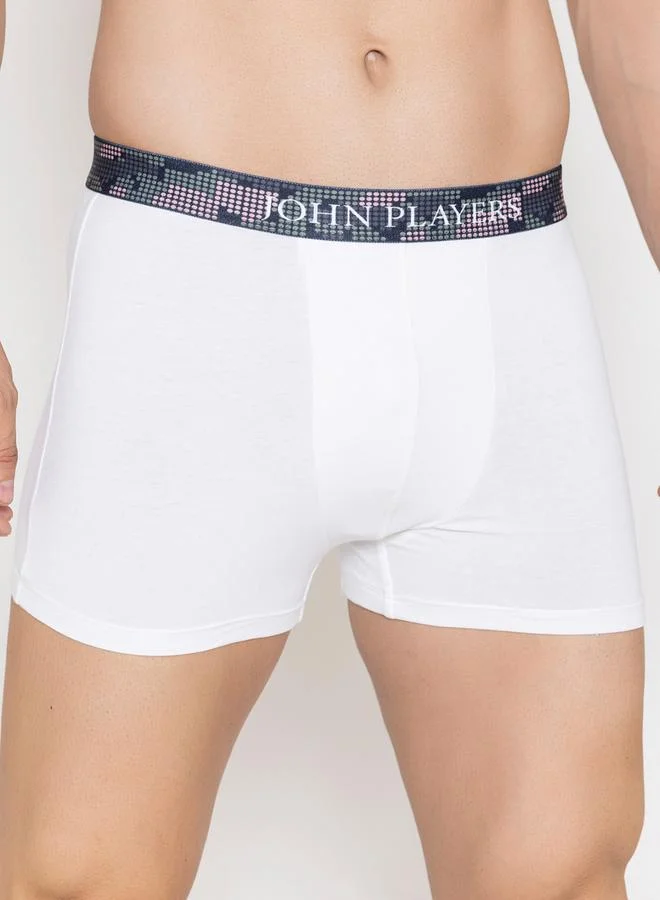 جون بلاير طقم من 2 بوكسر ترانك قطن بخصر مطبوع