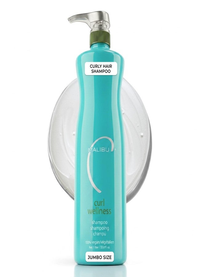 Malibu C Curl Wellness Shampoo - Sulfate Free, Moisturizing Shampoo for Curly Hair - Color-Safe, Vegan & Protein Free Curl Cleanser for Defined, Bouncy Curls (33.8 oz) - Image 1