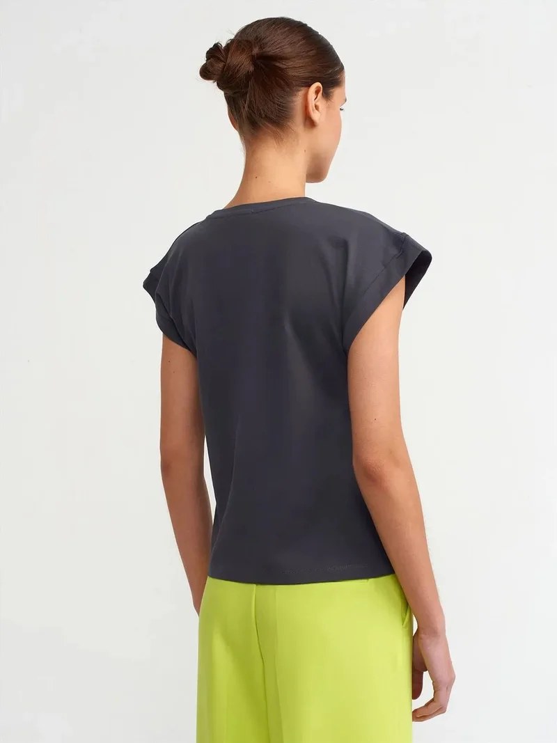 ديلفين DILVIN Women's Cotton Crew Neck T-Shirt