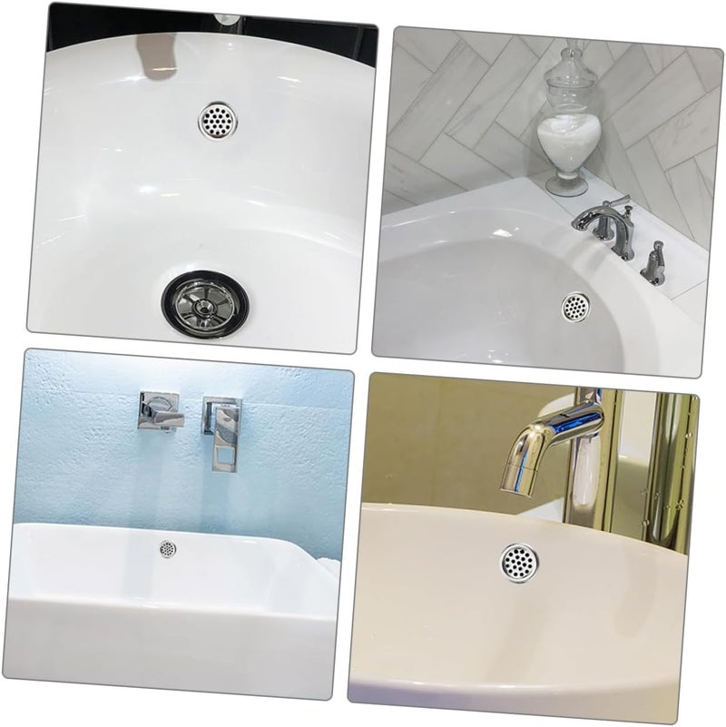 DOITOOL 10pcs Replacement Sink Overflow Cap Sink Basin Cover Round Hole Cover Match Your Bathroom Kitchen - Image 4