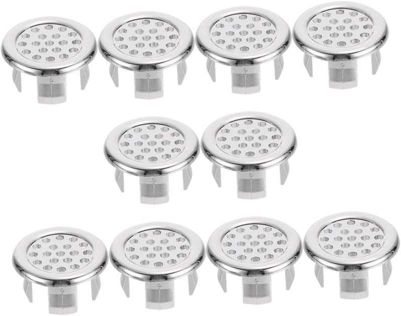 DOITOOL 10pcs Replacement Sink Overflow Cap Sink Basin Cover Round Hole Cover Match Your Bathroom Kitchen - Image 1