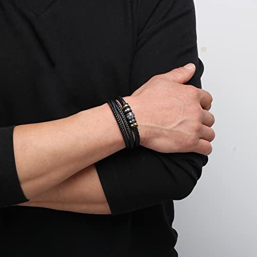 Memgift Stocking Stuffers for Teen Boys To My Son Bracelet From Mom Dad Gifts for Men Teen Boys Son Gifts From Mom Dad Christmas Birthday Gift For Mens 8.5 Inch - Image 2