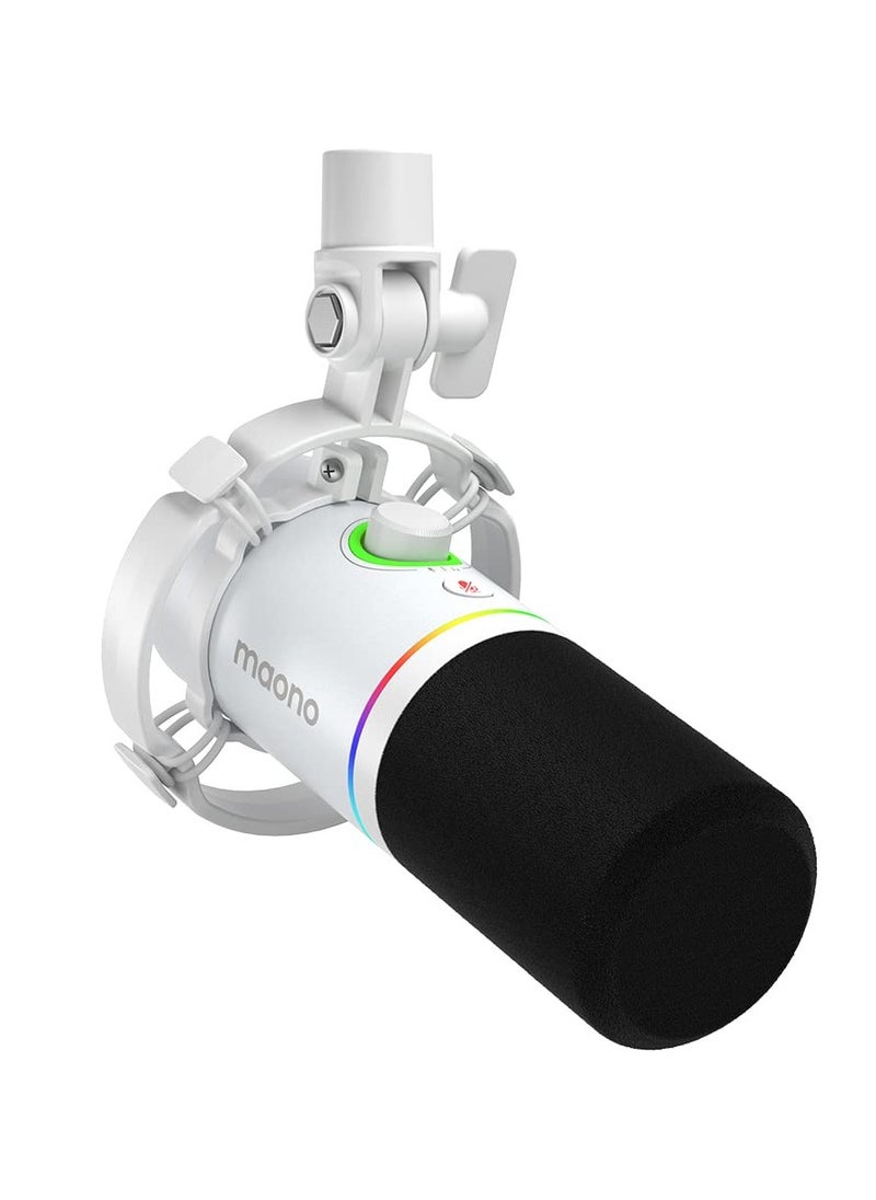 Maono - MAONO PD200X USB/XLR Dynamic Microphone - White - Image 1