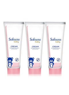Softsens Baby Moisturizing Cream With Natural Milk Cream & Shea Butter, 100 Gm (Pack Of 3, Pink)  - Image 1