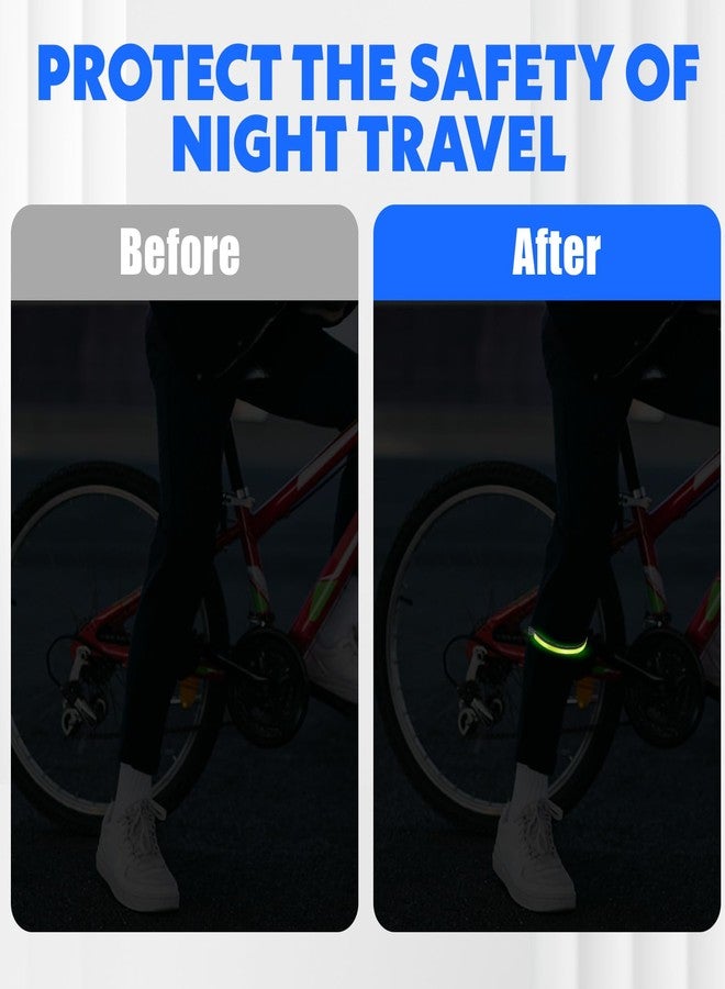 AOZUO 4pcs High Reflective Cycling Trousers Clips, Safety Bicycle Elastic Ankle Bands Pant Leg Cuff Wrap Clip Reflective Gear Accessories for Riding Fishing Outdoor Recreation(Fluorescent Green) - Image 4