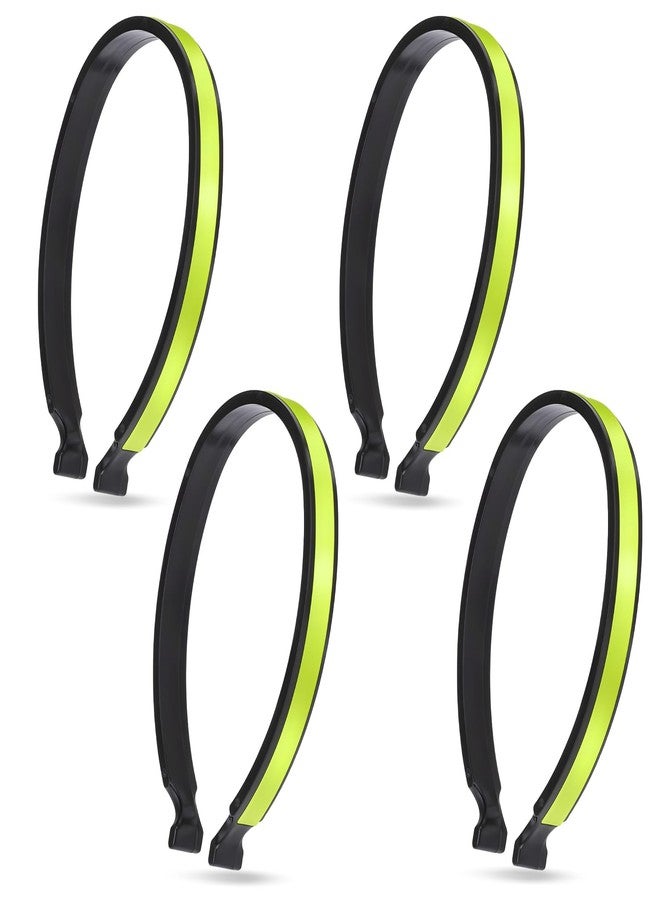 AOZUO 4pcs High Reflective Cycling Trousers Clips, Safety Bicycle Elastic Ankle Bands Pant Leg Cuff Wrap Clip Reflective Gear Accessories for Riding Fishing Outdoor Recreation(Fluorescent Green) - Image 1