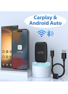 KASTWAVE 2-in-1 Wireless CarPlay and Android Auto Adapter for Factory Wired CarPlay Cars - CarPlay Dongle with Built-in Netflix and YouTube - Convert Wired to Wireless CarPlay Adapter  - Image 2