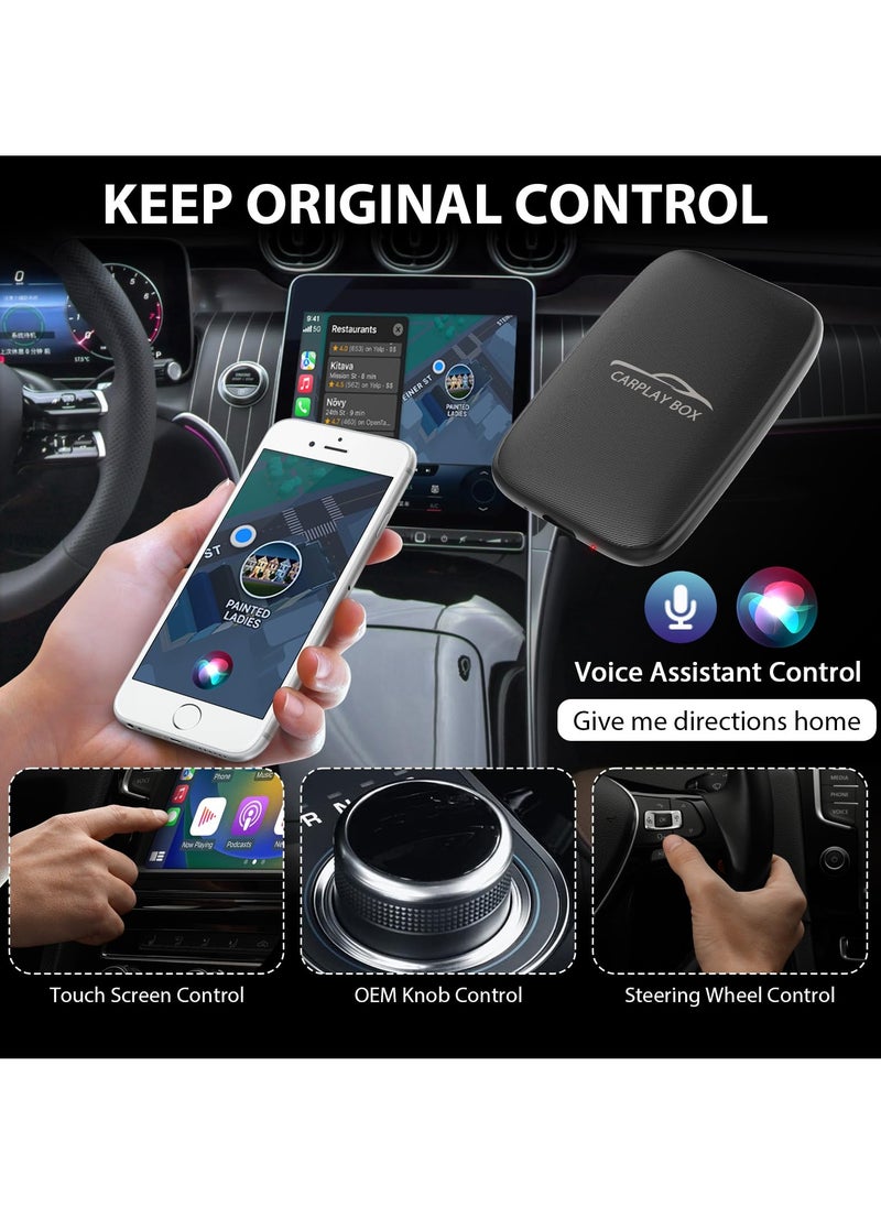 KASTWAVE - 2-in-1 Wireless CarPlay and Android Auto Adapter for Factory Wired CarPlay Cars - CarPlay Dongle with Built-in Netflix and YouTube - Convert Wired to Wireless CarPlay Adapter - Image 1
