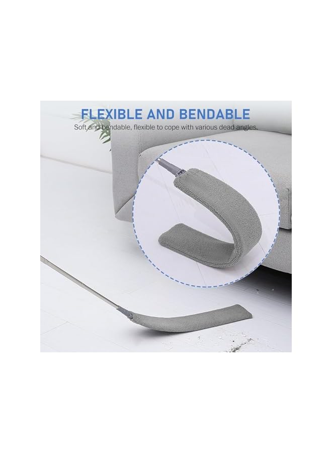 promass Microfiber Feather Duster Extendable Duster with Extra Long Extension Pole,Microfiber Replacement Heads Extendable Dusters,Bendable Head,for Cleaning Ceiling Fan,Ceiling,Blinds,Furniture (5PCS) - Image 5