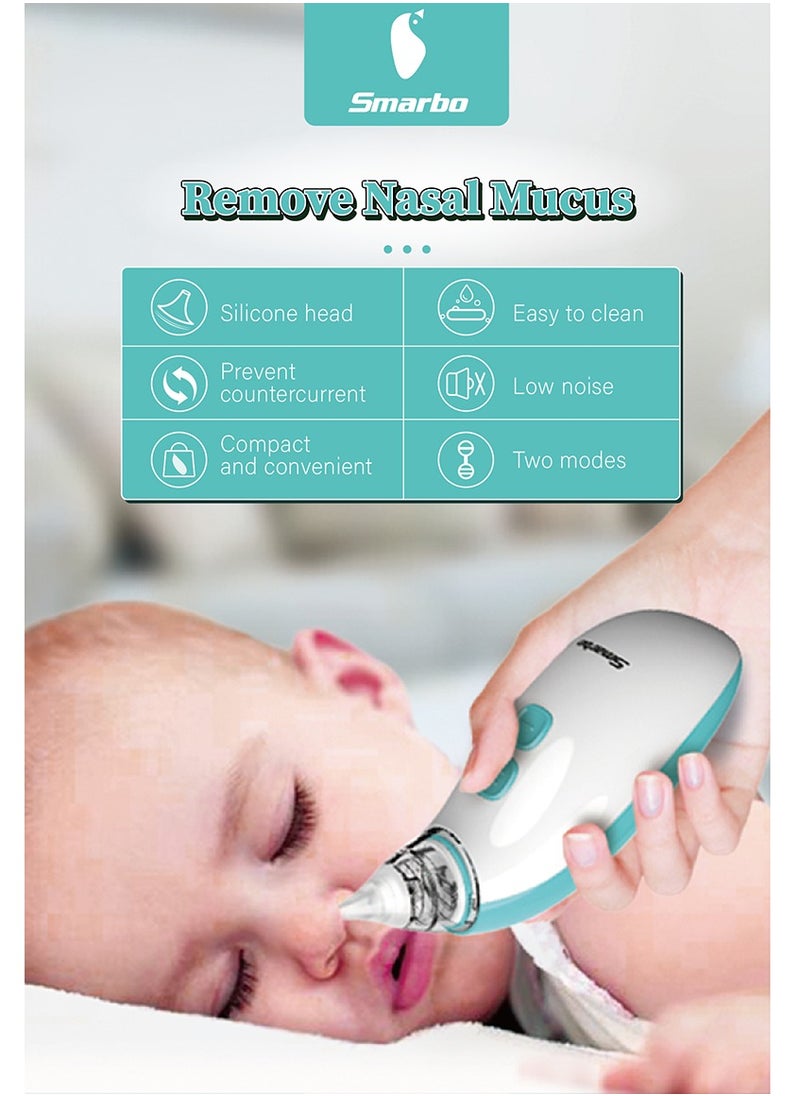 Smarbo Automatic Baby Nasal Aspirator Nasal Vacuum Cleaner For Infant Safety Electric Silent Cleaner  - Image 4