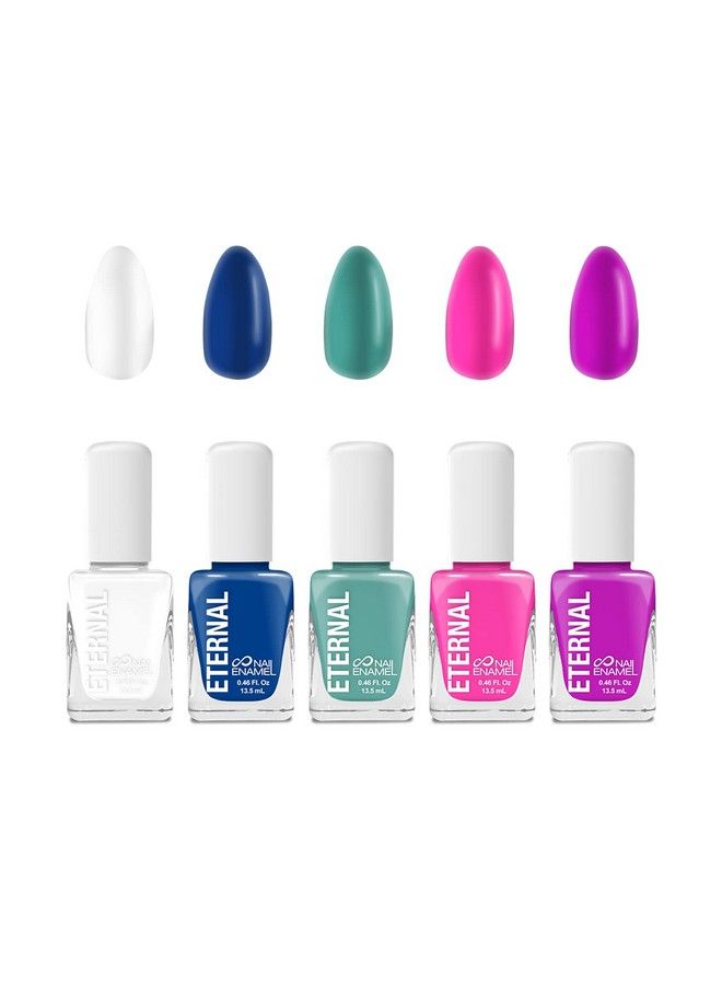 ETERNAL Nail Polish Set 5 Piece Kit: Long Lasting Quick Dry And Cruelty Free. Made In Usa 0.46 Fluid Ounces Each (Tie Dye) - Image 2