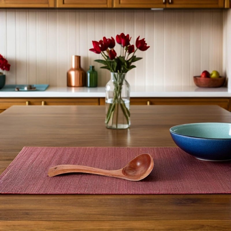 CHILDWEET Wooden Soup Ladle and Serving Spoon, 30x9.2cm Nanmu Wood, Asian Kitchen Cooking Utensil for Soup, Sauce, and Hot Pot, Sturdy Natural Wooden Kitchen Tool for Home Cooking - Image 5