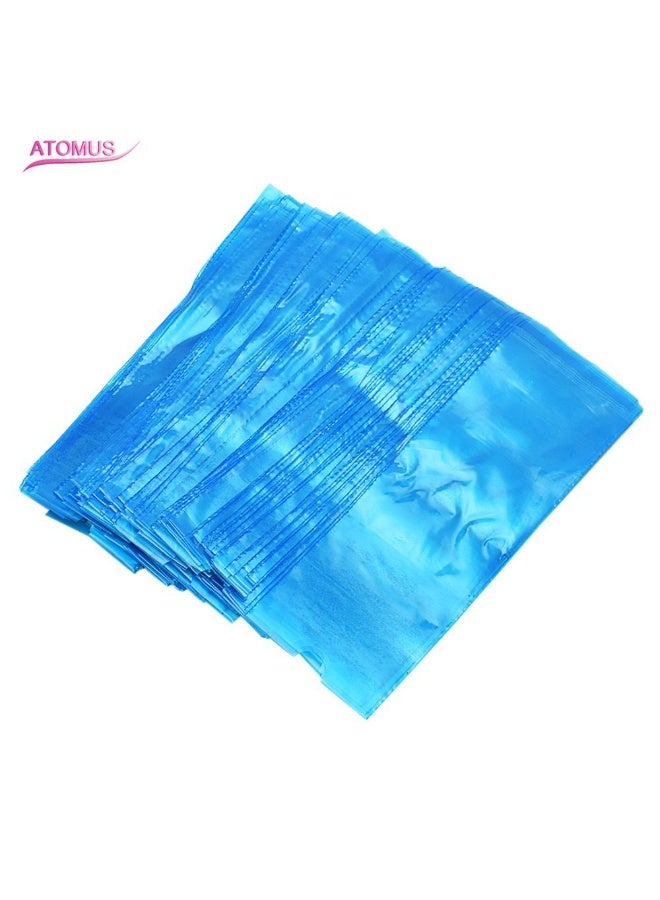 ATOMUS حقيبة قلم الوشم ATOMUS القابلة للاستخدام لمرة واحدة حقيبة واقية لقلم الوشم أدوات مساعدة للوشم 200 قطعة/علبة حقيبة قلم قصيرة زرقاء - Image 1