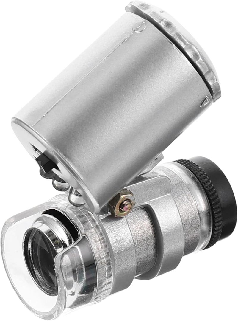 jellyflow 60x Jewelry Microscope, Loupe Magnifier with Light, Coin Magnifier with Led UV Light Jewelry Magnifiyecation Loop for Jewelry,Diamonds,Coins, Stamps, Antiques - Image 1