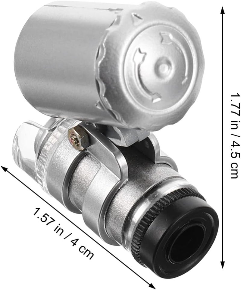 jellyflow 60x Jewelry Microscope, Loupe Magnifier with Light, Coin Magnifier with Led UV Light Jewelry Magnifiyecation Loop for Jewelry,Diamonds,Coins, Stamps, Antiques - Image 2