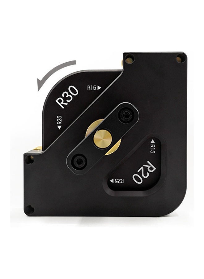 قطاعة خشب لتحديد نص قطر حواف الطاولات 4 في 1 أسود 13x6x13سم - Image 2