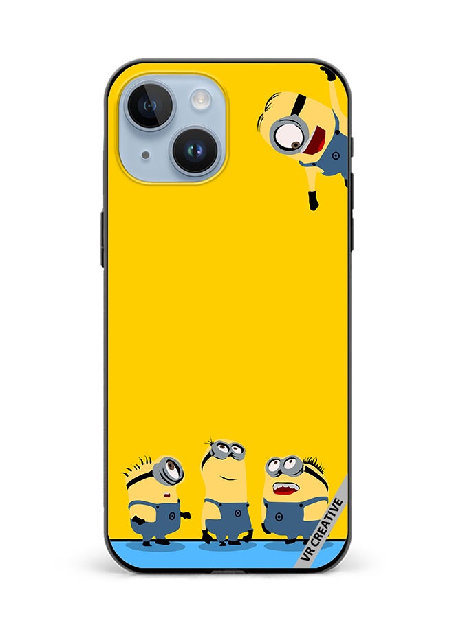 VR CREATIVE Protective Case Cover For Apple iPhone 15 Minions Design Multicolour