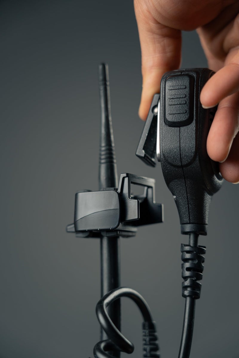 XShear MicClip â€“ Rugged Antenna-Mounted Lapel Mic Holder for Motorola, Kenwood, L3 Harris, BK, Otto | USA-Made, Mission-Tough, Adjustable, One-Handed Access - Image 3