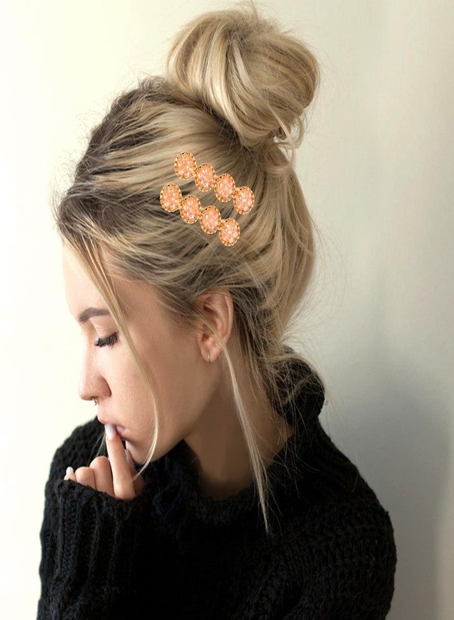 HLTOO 12PCS Rhinestone Hair Clips, 2.36 Inch Crystal Snap Hair Barrettes, Round Bling Crystal Hairpins with Alligator Clips, for Women and Girls Hair Styling Accessories, 4 Colors - Image 4
