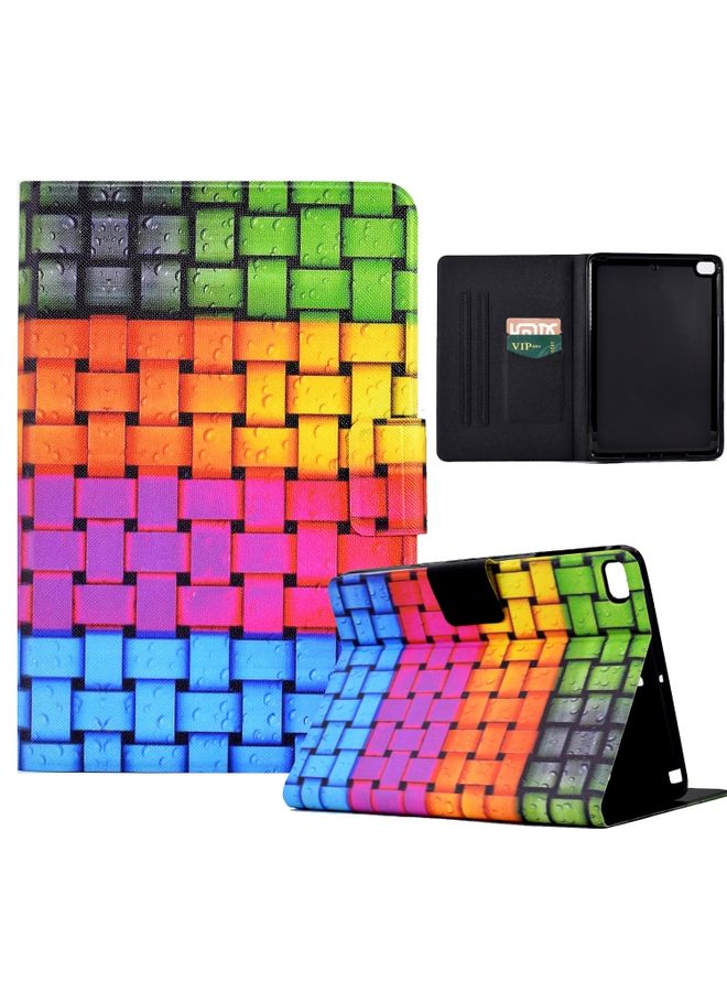 HuHa Case Cover For iPad Air / Air 2 / 9.7 2018 / 9.7 2017 Coloured Drawing Smart Leather Tablet Case Braided Belt 