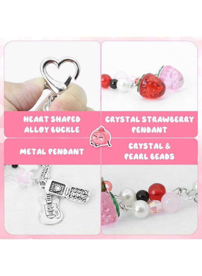 ZORBES¬Æ Cute Keychain Charms Aesthetic Y2K Keychain Accessories Beaded Acrylic Sweet Strawberry Charm for Keychain, Car Keys, Backpack, Handbag, Gift for Besties, Sisters - Image 5