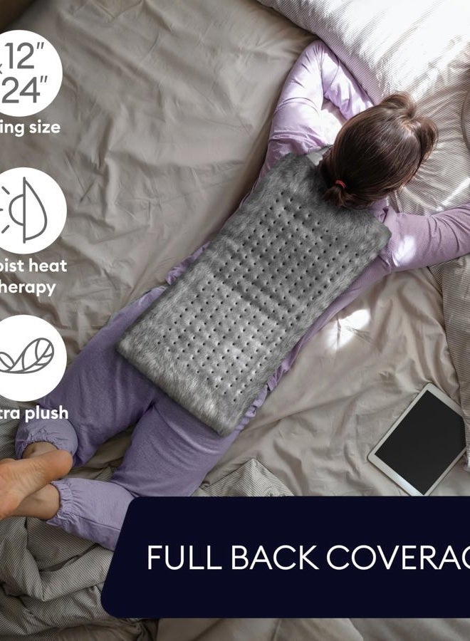 GENIANI Large Electric Heating Pad for Back Pain & Cramps Relief, Mothers Day & Birthday Gifts for Women Mom, FSA HSA Eligible, Auto Shut Off, Machine Washable, Heat Pad for Neck & Shoulder, 12×24" - Image 5