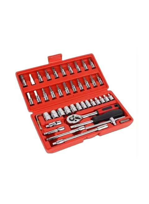machine repair socket wrench Small box 46-piece combination set of hand hardware Tools 46pcs Wrench Tool Socket Set