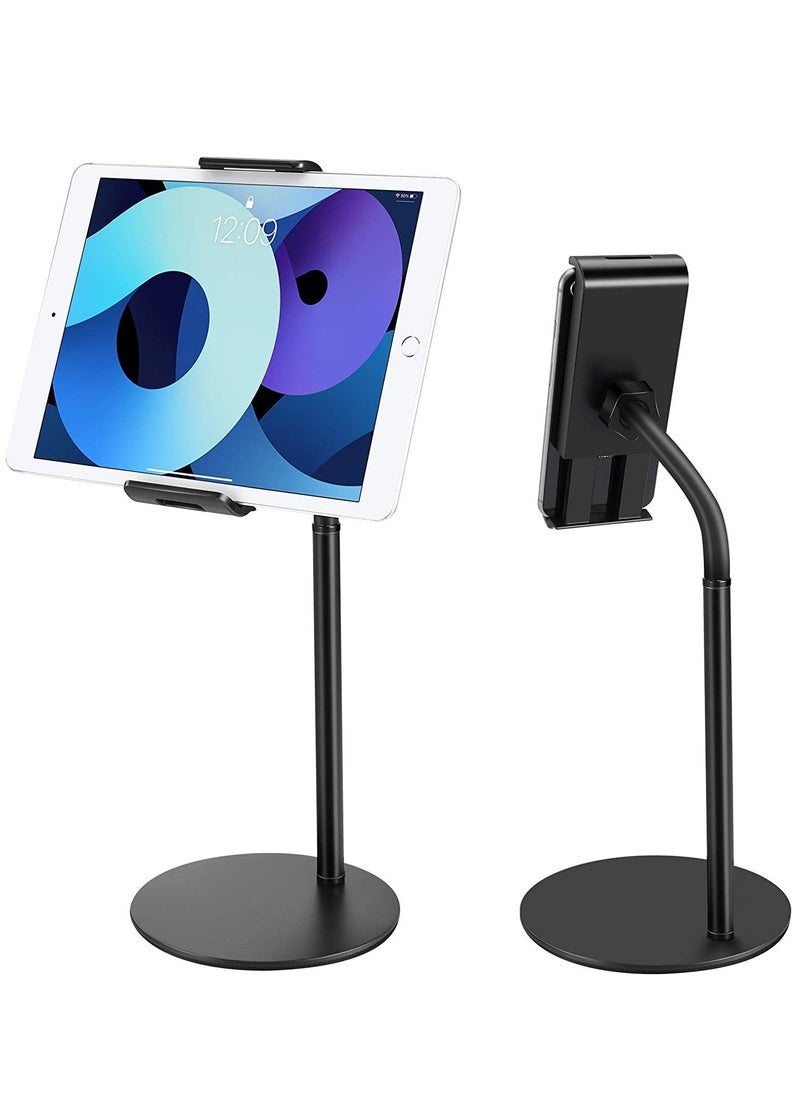 Tablet Stand Phone Holder, 360 Degree Rotating Adjustable Desktop Tablet Mount Compatible with iPad /iPhone/Nintendo Switch/Samsung Galaxy Tabs/Kindle /eBook Reader and More 4.6"-10.5 inch - Image 1