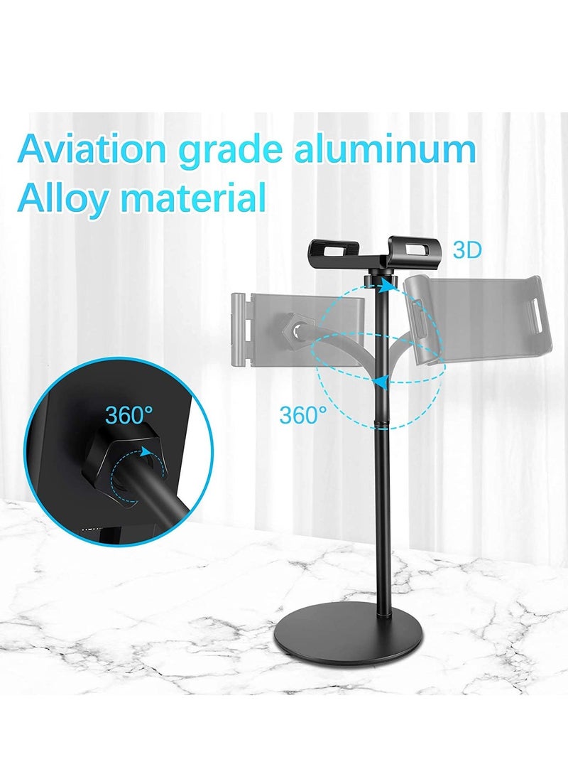 Tablet Stand Phone Holder, 360 Degree Rotating Adjustable Desktop Tablet Mount Compatible with iPad /iPhone/Nintendo Switch/Samsung Galaxy Tabs/Kindle /eBook Reader and More 4.6"-10.5 inch - Image 2