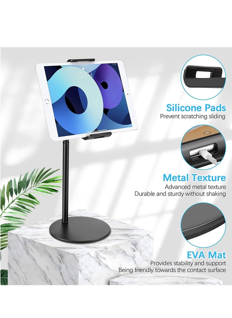 Tablet Stand Phone Holder, 360 Degree Rotating Adjustable Desktop Tablet Mount Compatible with iPad /iPhone/Nintendo Switch/Samsung Galaxy Tabs/Kindle /eBook Reader and More 4.6"-10.5 inch - Image 3