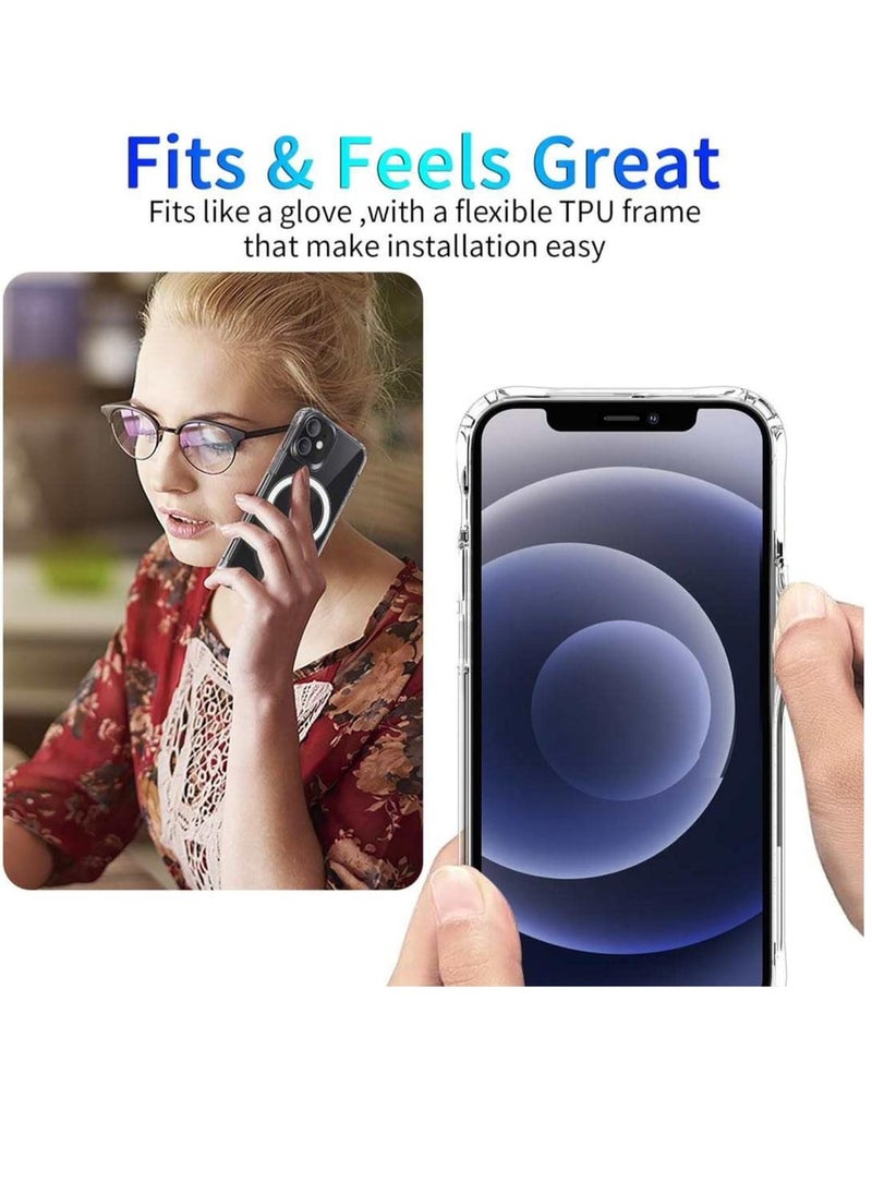 Raxoom Iphone 15 Pro Max Clear Case Magsafe Compatible Shockproof - Image 2