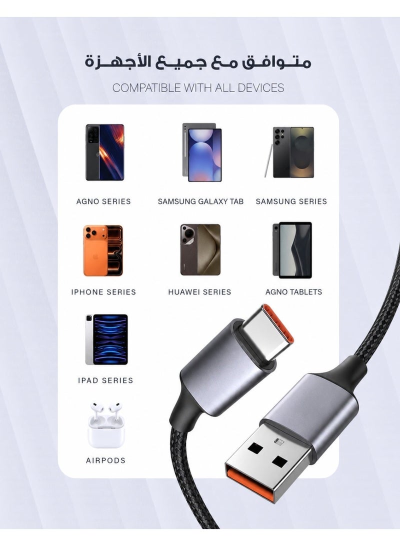 JOYFOCUS Official 120W USB-A To type-C Super Fast Charging Cable 1.5M For iPhone 16/15, iPad, MacBook, Samsung, Xiaomi - Image 2
