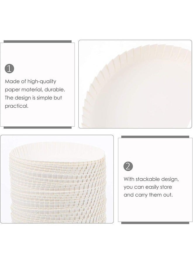 Arabest 100pcs Disposable Paper Cup Cover, Recycled Drinking Lid, Cup Covers for Drinks with Straw Hole, White Coffee Cup Cover, Hot Cup Lids for Home Kitchen Cafe Parties Wedding Hotel Bars, 7.5*7.5cm - Image 5