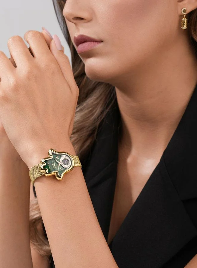 CERRUTI 1881  Cerruti 1881 Ladies Yellow Gold Plated Green Mother of Pearl Dial Watch for Women | Best Price UAE
