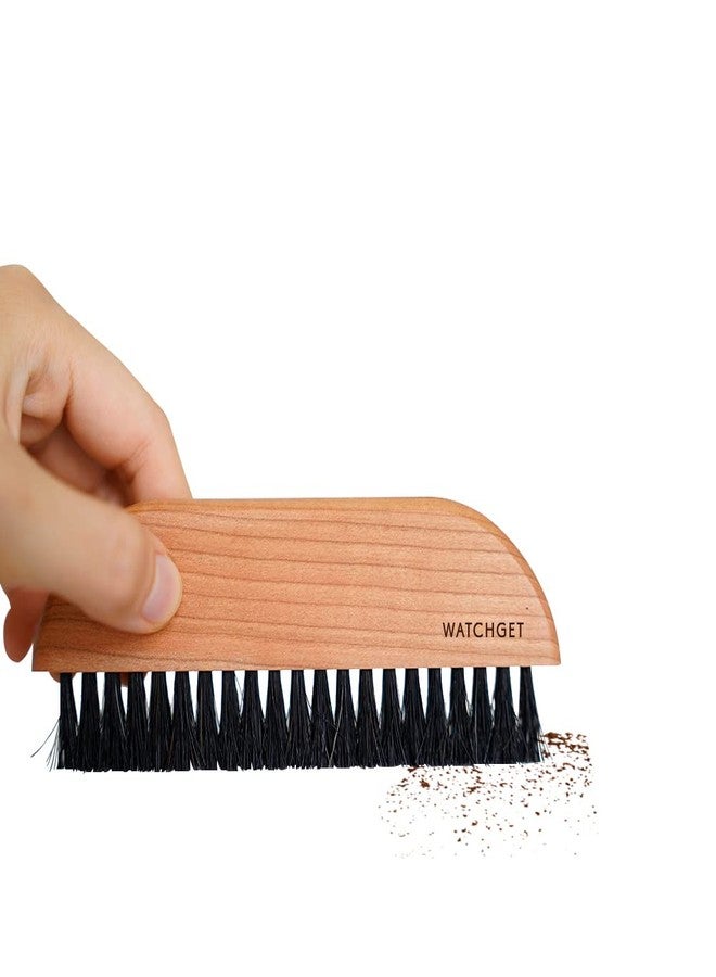 watchget Coffee Grinder Cleaning Brush, Wood Handle Espresso Brush Cleaner, Espresso Machine Cleaning Brush, Barista Brush for Countertop, Natural Bristle Coffee Bar Brush, Coffee Cleaning Tool - Image 1