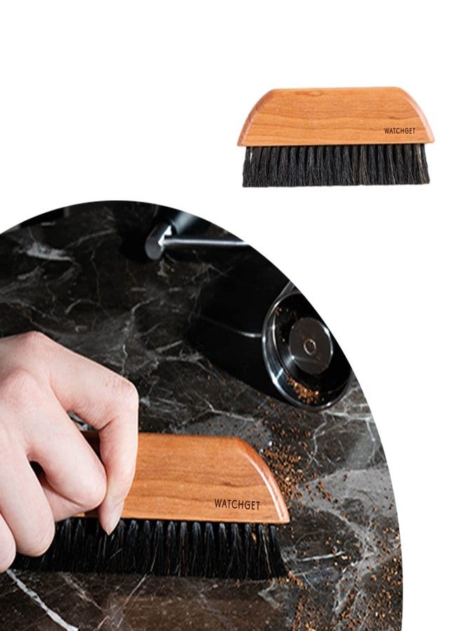 watchget Coffee Grinder Cleaning Brush, Wood Handle Espresso Brush Cleaner, Espresso Machine Cleaning Brush, Barista Brush for Countertop, Natural Bristle Coffee Bar Brush, Coffee Cleaning Tool - Image 2