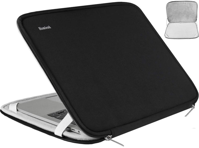 Hsmienk Laptop Sleeve 14 inch, Upgrade Durable Shockproof Protective Computer Cover Flip Case Briefcase Carrying Bag Compatible with 14"-15" HP, Lenovo, Asus, Acer, Notebook, Chromebook Computer, Black  - Image 1