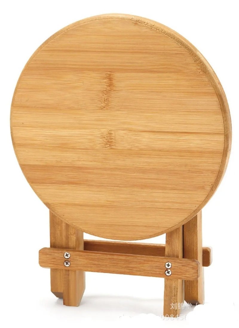 Tradeo Portable Indoor/Outdoor Folding Bamboo Stool Home Decor Wood Garden Chair for Fishing Comfortable and Home-Sitting  - Image 3