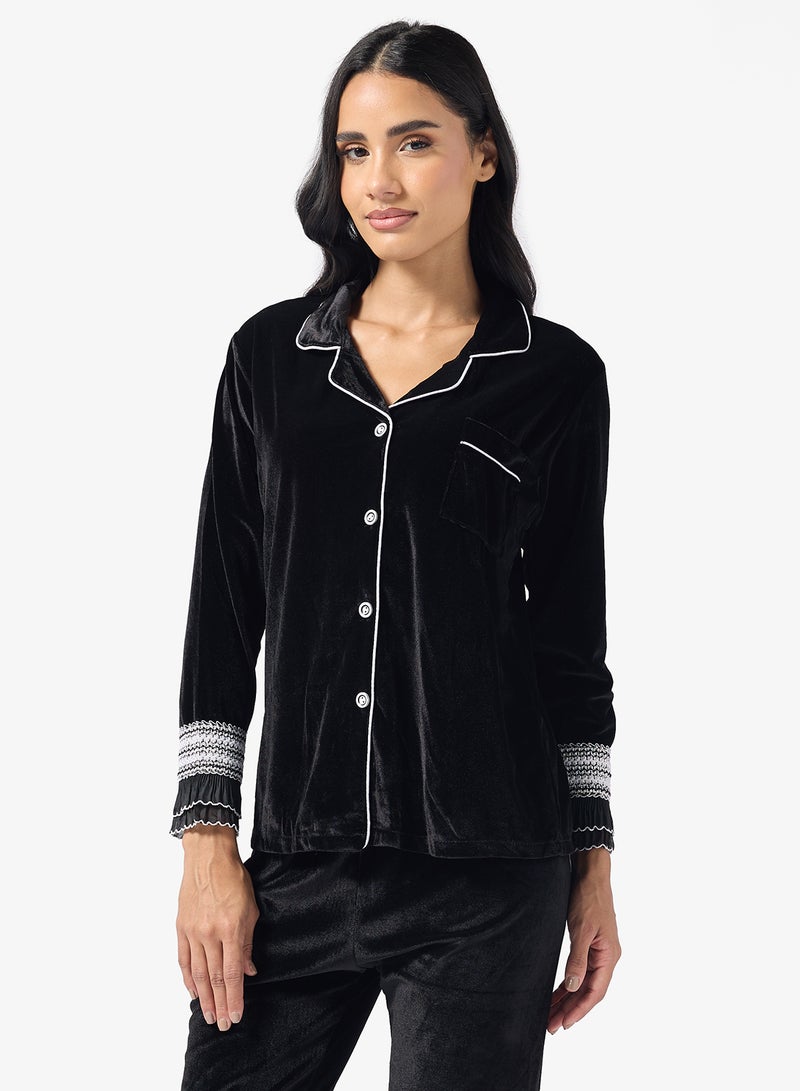 جينجر طقم بيجامة مخملي مريح - Image 3