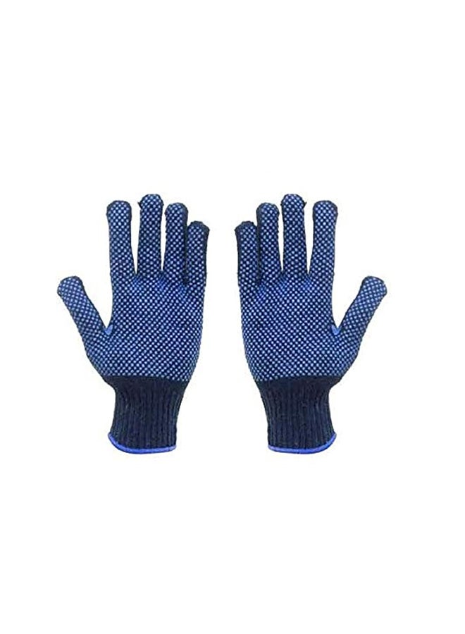 HASANAT ESSENTIALS Essentials Double side Dotted Cotton Hand Gloves 12 Pairs set 