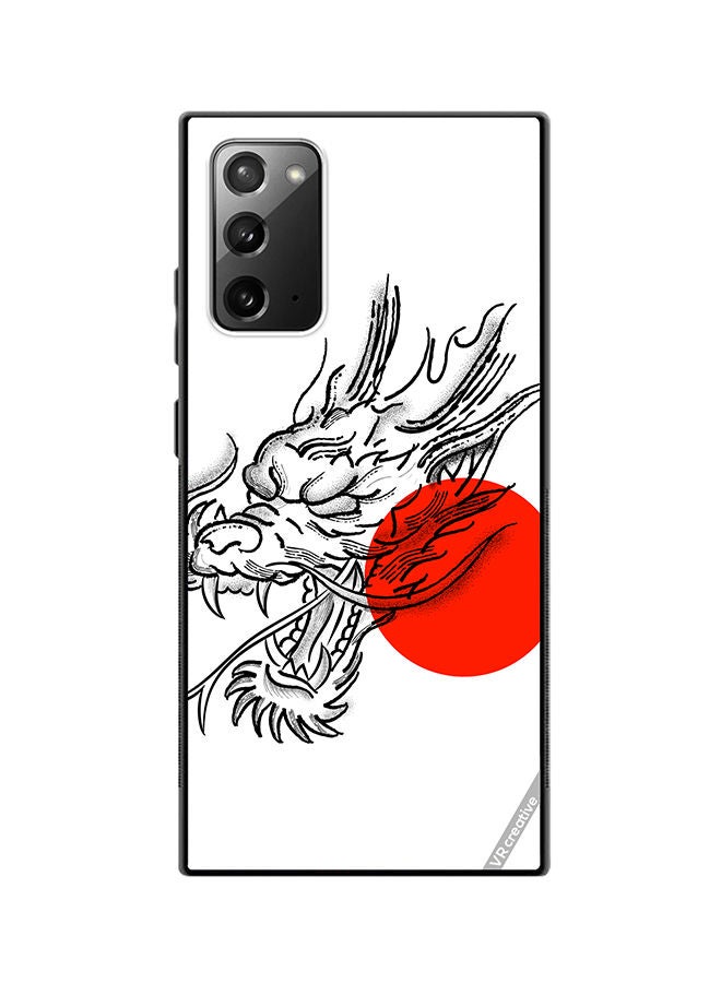 VR CREATIVE Protective Case Cover For Samsung Galaxy Note20 5G Red Dragon Design Multicolour - Image 1